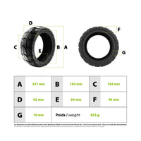 Pneu 85/55-6.5 Tubeless Urbanglide E-cross Smartgyro Rockway - vue 3