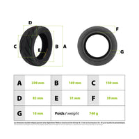 Pneu route 80/65-6 renforcé tubeless - vue 3
