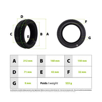 Tyre 9x2.50-6 Tubeless Nami Stellar CST - vue 3
