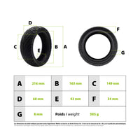 9x2.50-6 Nami Stellar tubeless tire - vue 3