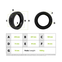 70/60-7.5 Ninebot ZT3 Pro Tire + Puncture Protection Gel - vue 3