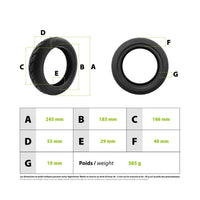 250x54 tubeless tire Xiaomi Scooter 4 - vue 3