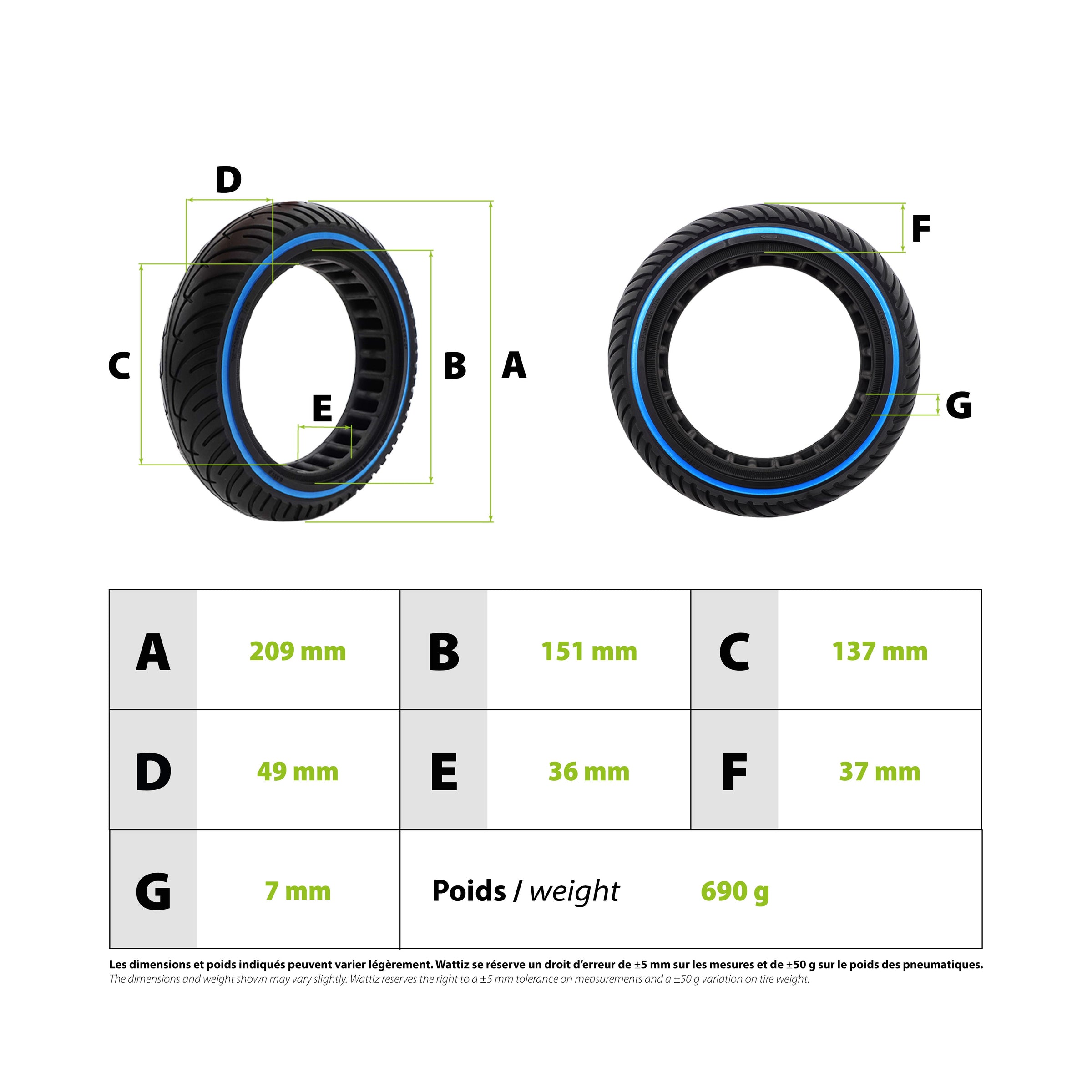 Xiaomi new generation solid tire blue - vue 3