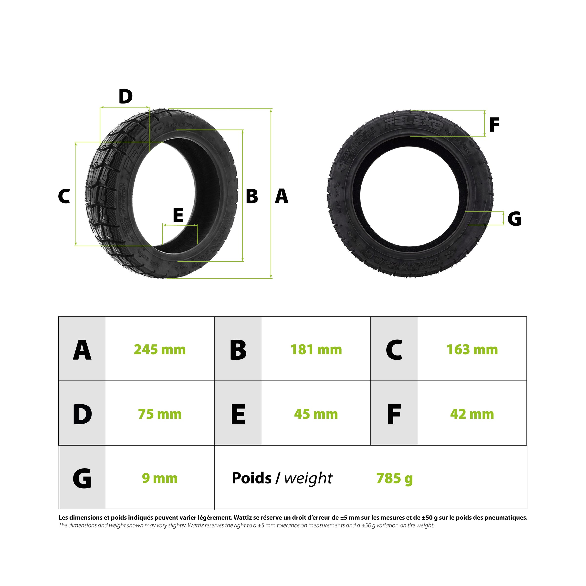 10x2.75-6.5 Speedway 5 Dt3 Urbanglide E-Cross semi off-road tubeless tire - vue 3