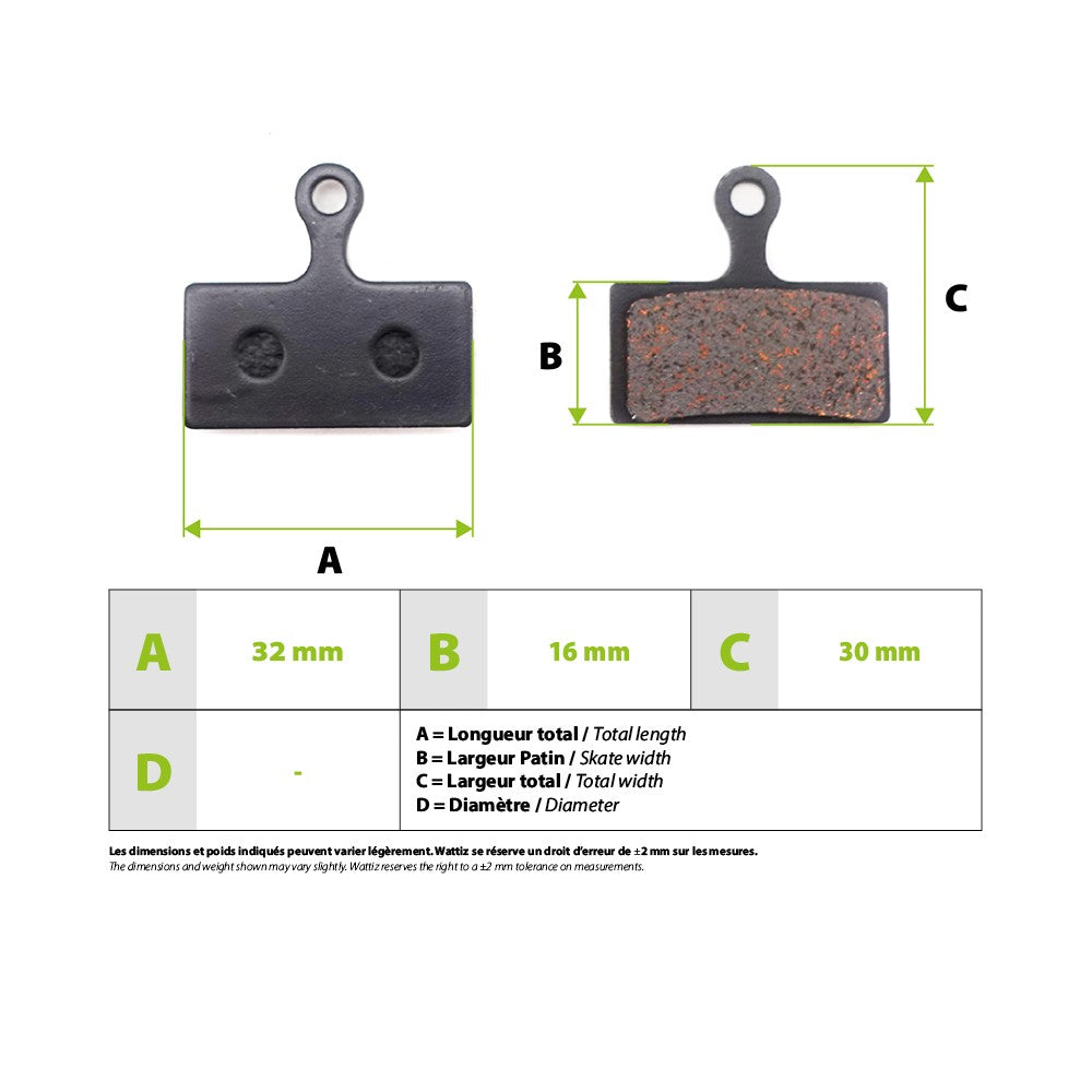 Plaquettes de frein Shimano Semi-Metallique G03S - vue 4