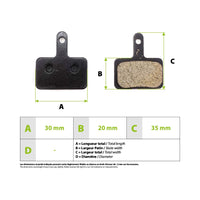 Shimano B01S Brake Pads Kaabo Mantis Zoom 30mm Semi-Metallic - vue 4