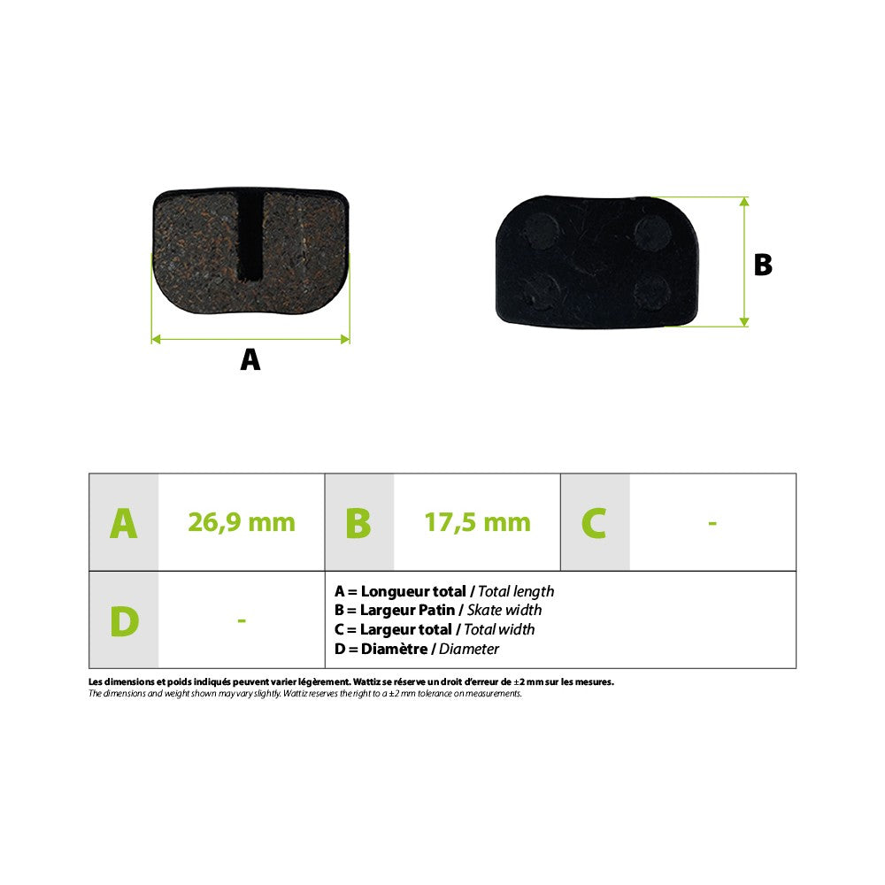 Plaquettes de freins Eroad - vue 3