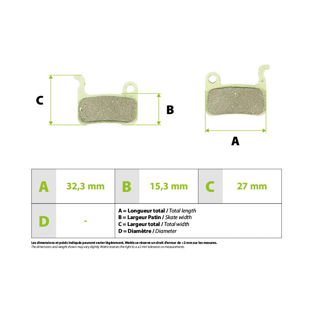 Plaquettes de freins métalliques Xtech Zoom - vue 3