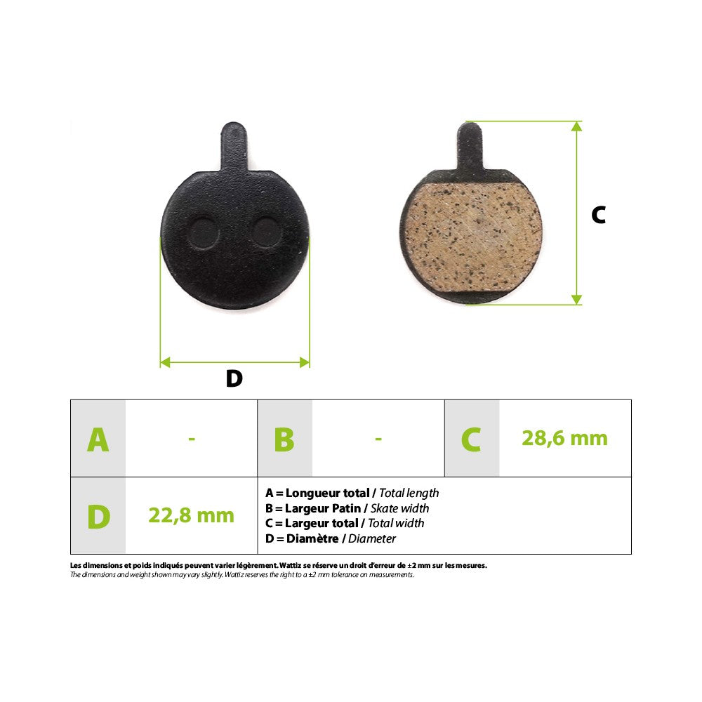 Plaquettes de frein etrier Jak 5 Laotie - vue 3