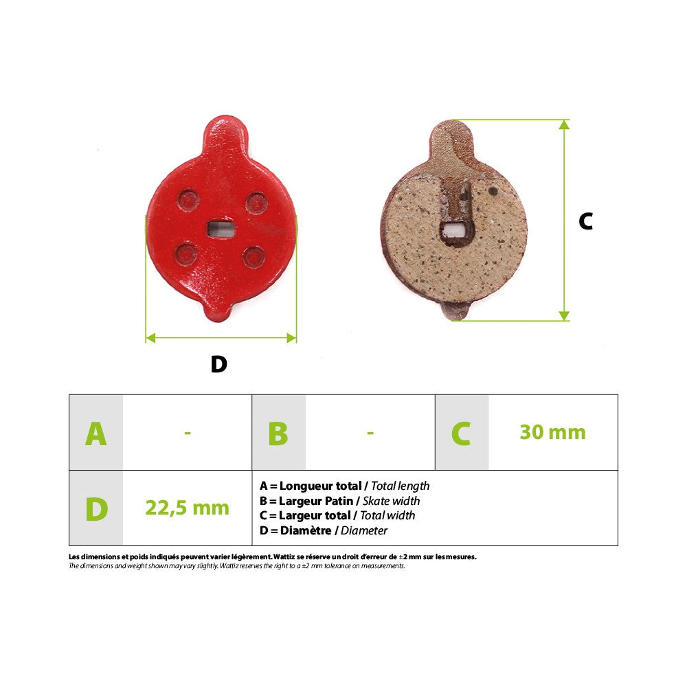 Brake pads Xiaomi Mi4 Niu Kqi2 Kqi3 - vue 3