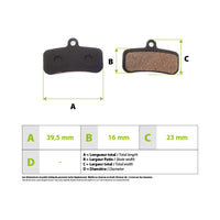 Shimano D03S Nutt 4-Piston Brake Pads Thunder 3 Nami Semi-Metallic - vue 4