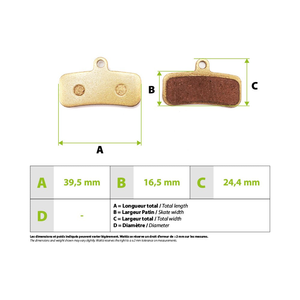 Nutt 4-piston Thunder 3 Nami Metallic Brake Pads - vue 4