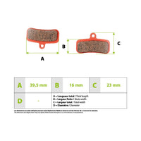 Shimano D03S Brake Pads Nutt 4-piston Thunder 3 Nami ceramic - vue 3
