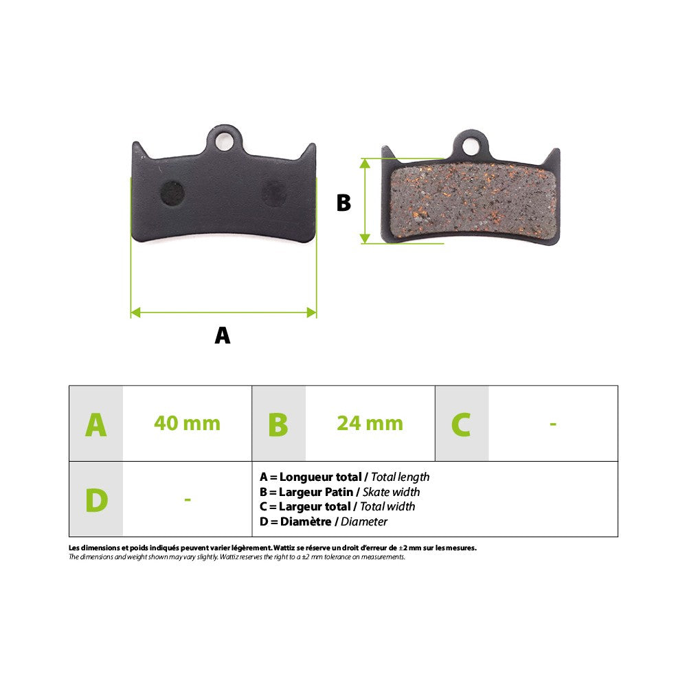 Plaquettes de frein Hope Tech4 V4 semi metalliques - vue 4