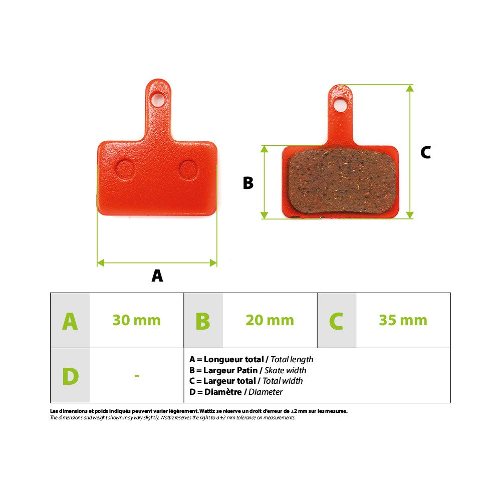 Shimano B01S Brake Pads Kaabo Mantis Zoom 30mm Ceramic - vue 4