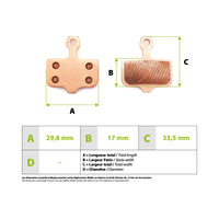 Zero 10x 11x Vsett 10+ Storm Thunder Sram Avid High-Performance Sintered Metal Brake Pads - vue 4