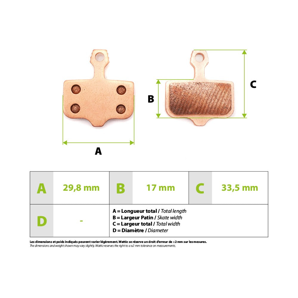 Zero 10x 11x Vsett 10+ Storm Thunder Sram Avid High-Performance Sintered Metal Brake Pads - vue 4