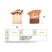 Plaquettes de freins Nutt ventilées Dualtron Thunder Metal Fritté Haute Resistance - vue 4
