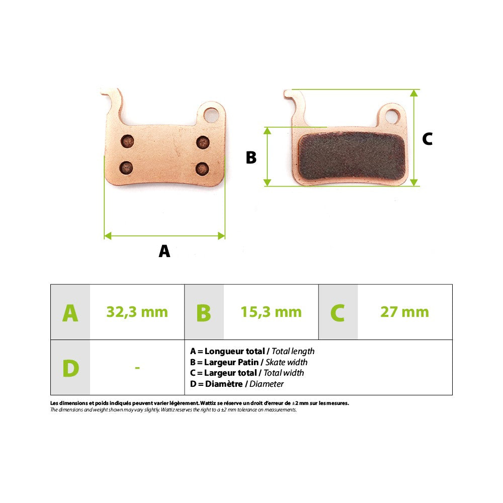 Xtech Zoom Xiaomi Mi3 Sintered Metal High Performance Brake Pads - vue 4