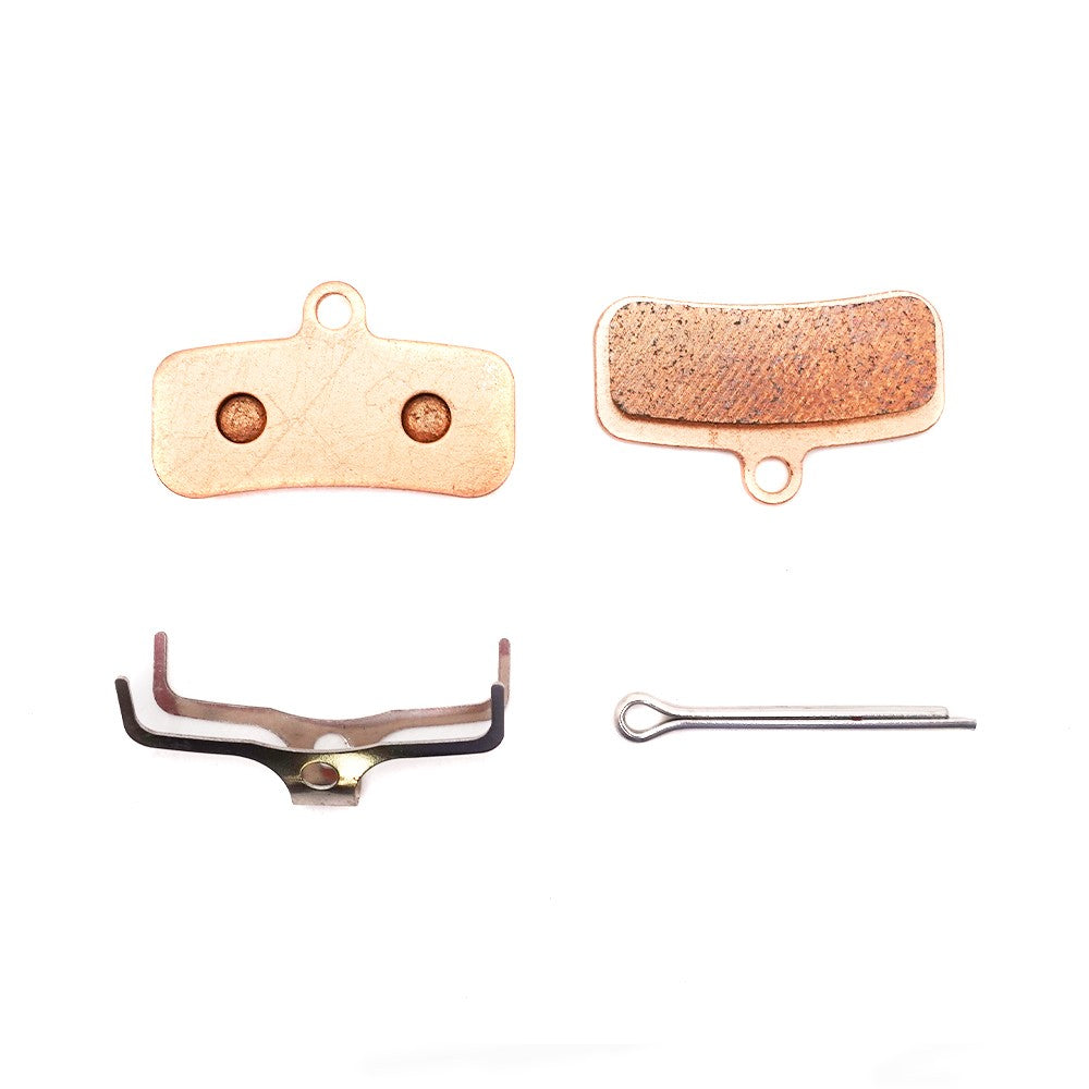 Plaquettes de freins Shimano D03S Nutt 4 pistons Thunder 3 Nami Metal Fritté Haute Performance en situation