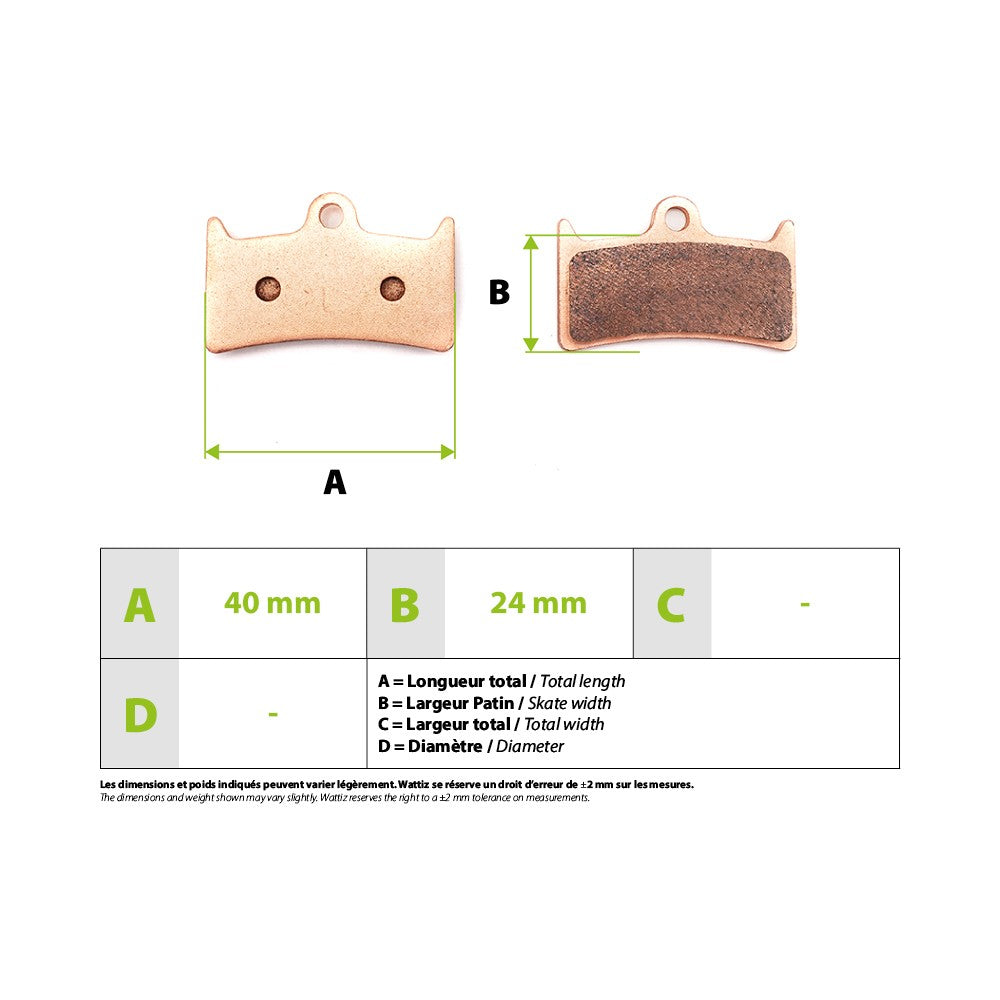 Plaquettes de freins Hope Tech4 V4 Metal Fritté Haute Performance - vue 4