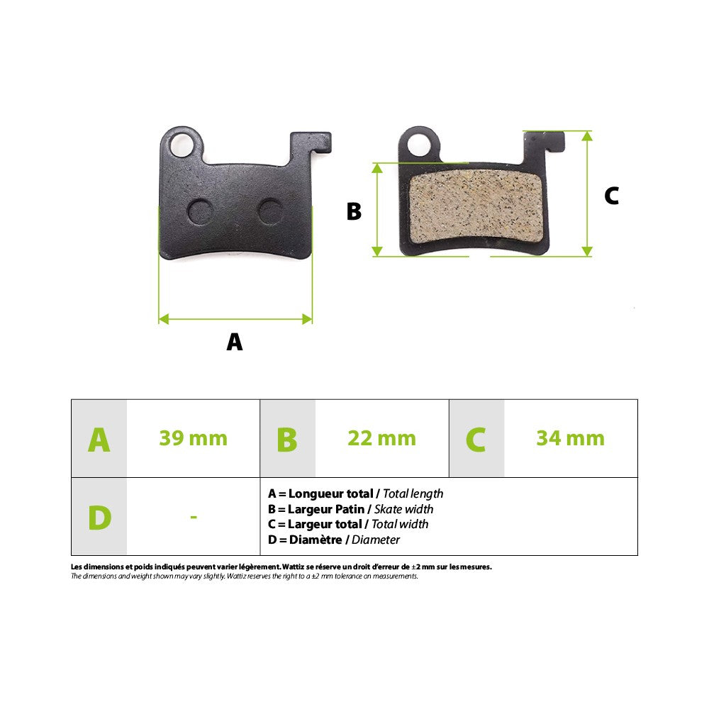 Plaquettes de freins semi metal Dyisland - vue 4