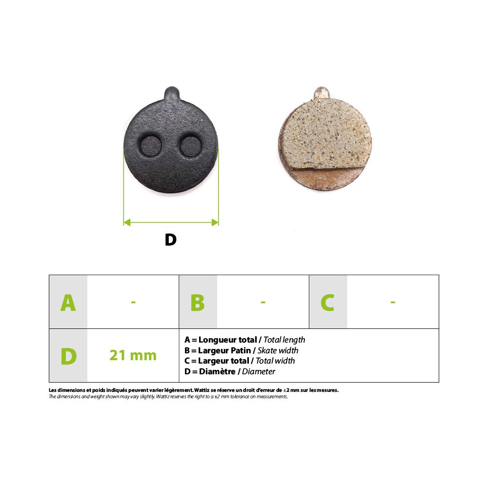 Kaabo Skywalker E-cross Pro Smartgyro Semi-Metallic Brake Pad - vue 4