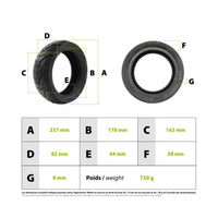 Pneu 80/55-6.5 tubeless - vue 3