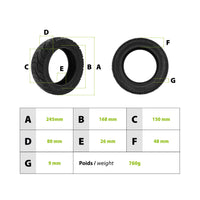 Tire 80/65-6 road Dualtron Victor Zero10x Mantis - vue 3