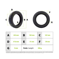 Tyre 10x2.125-6.5 Ninebot F - vue 3