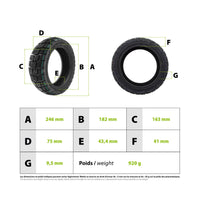 Pneu Urbanglide E-cross 10x2.75-6.5 Run Flat - vue 3