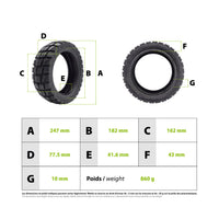 Pneu 10x2.75-6.5 Tubeless Aoxin Urbanglide E-cross - vue 3
