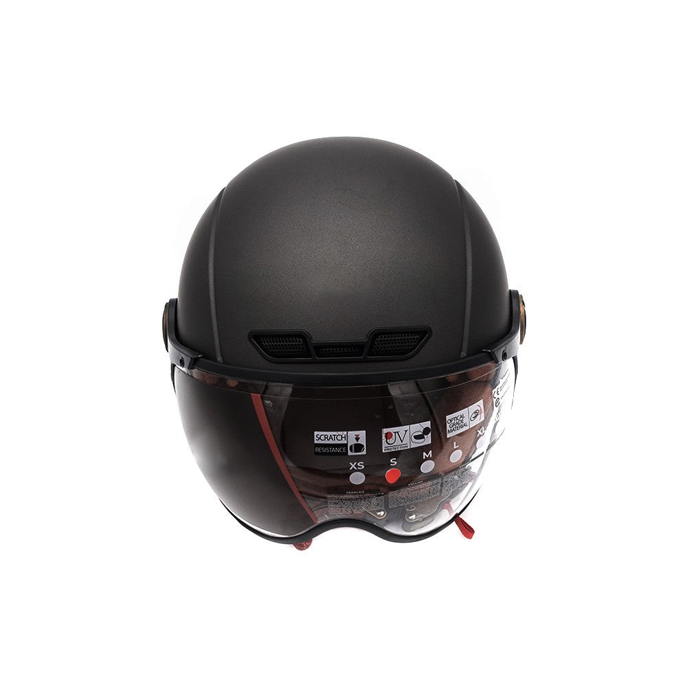 Matte Graphite Grey JET Helmet (sizes XS to XXL) - vue 6