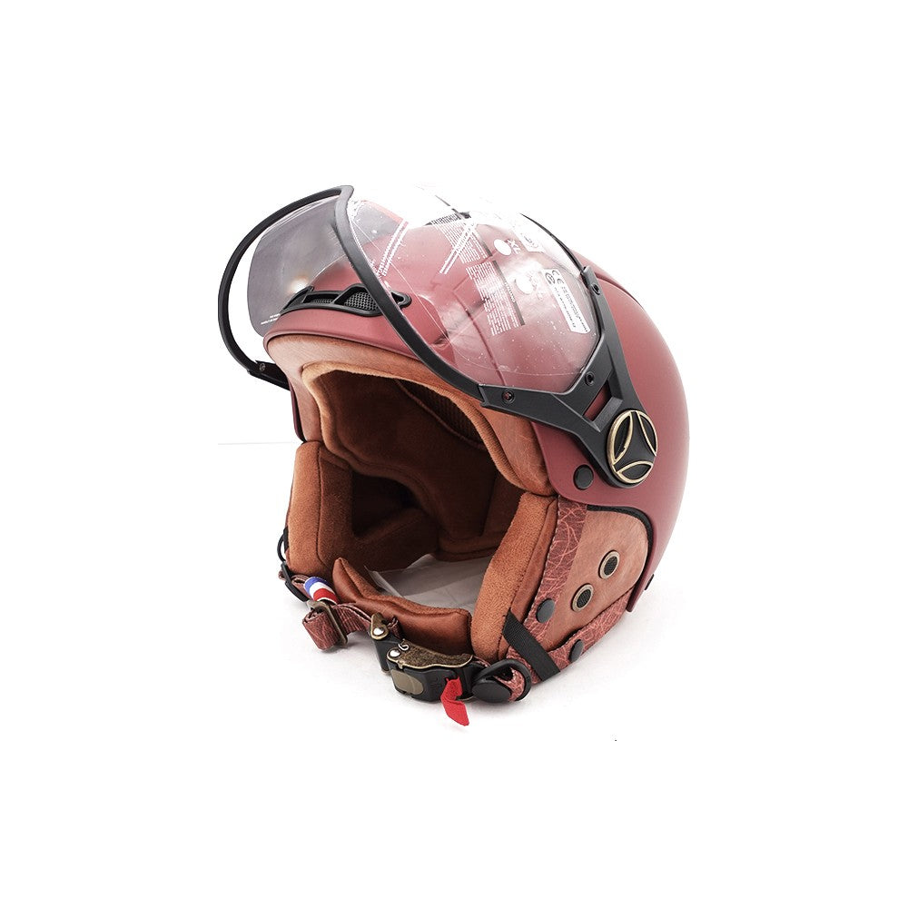 Matte burgundy JET helmet (sizes XS to XXL) - vue 3