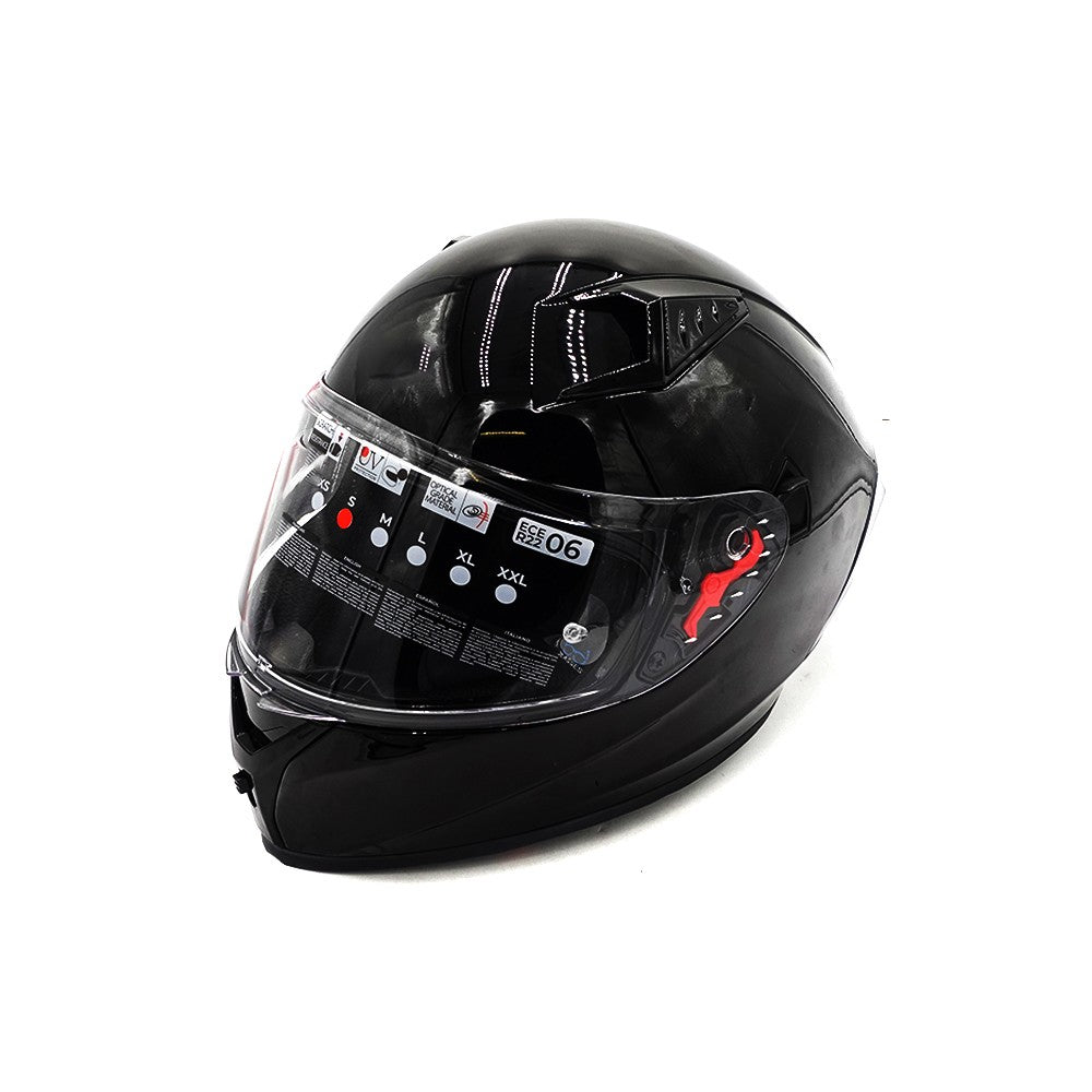 Full-face black helmet (sizes S to XL) - vue 6