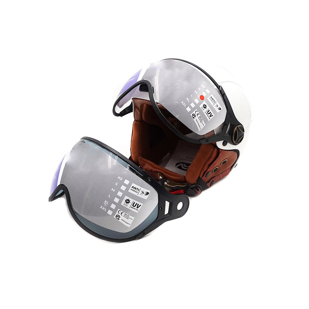Glossy white JET helmet (sizes XS to XXL) en situation