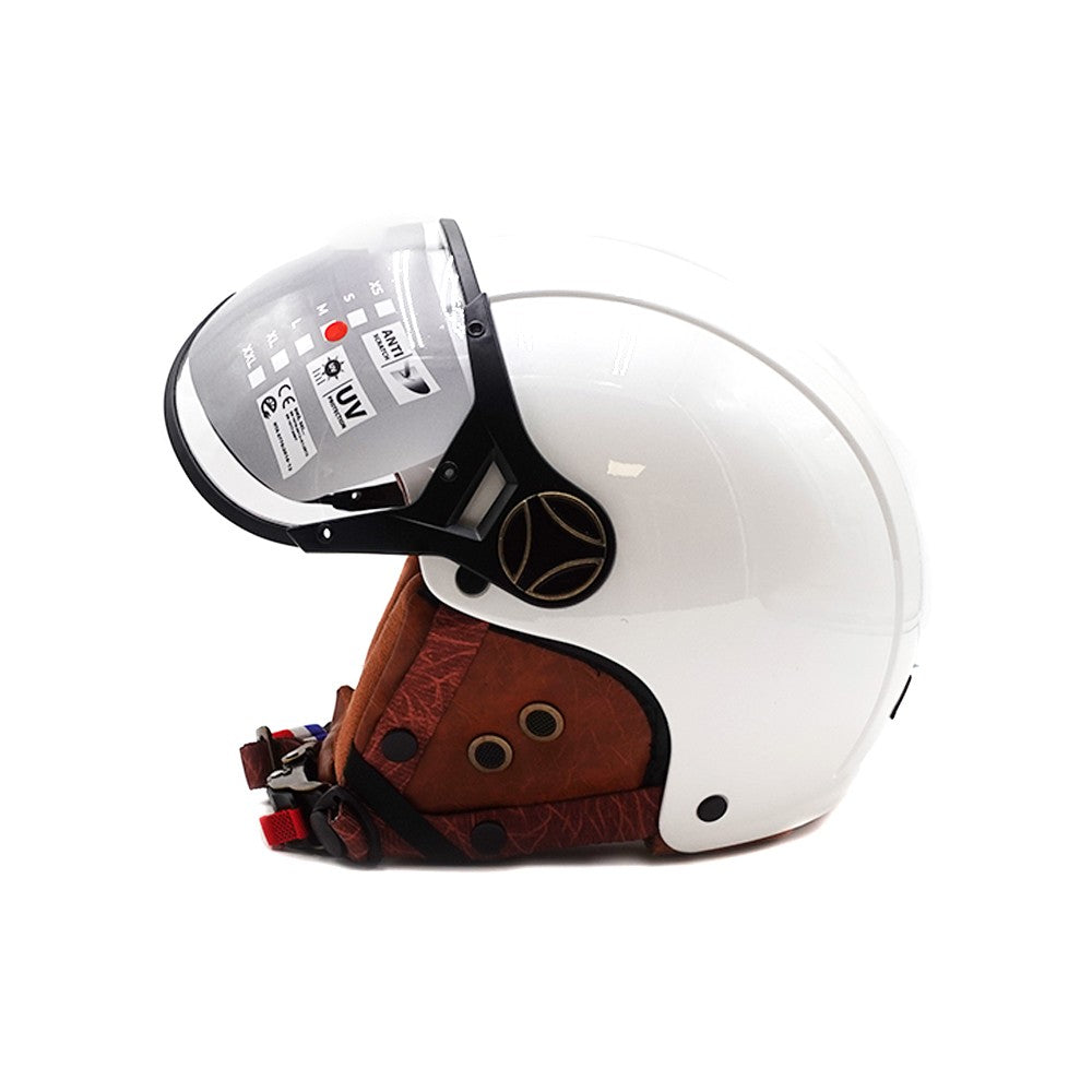 Glossy white JET helmet (sizes XS to XXL) - vue 5