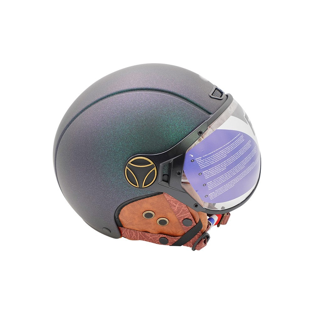 Matte chameleon green JET helmet (sizes XS to XXL) - vue 3