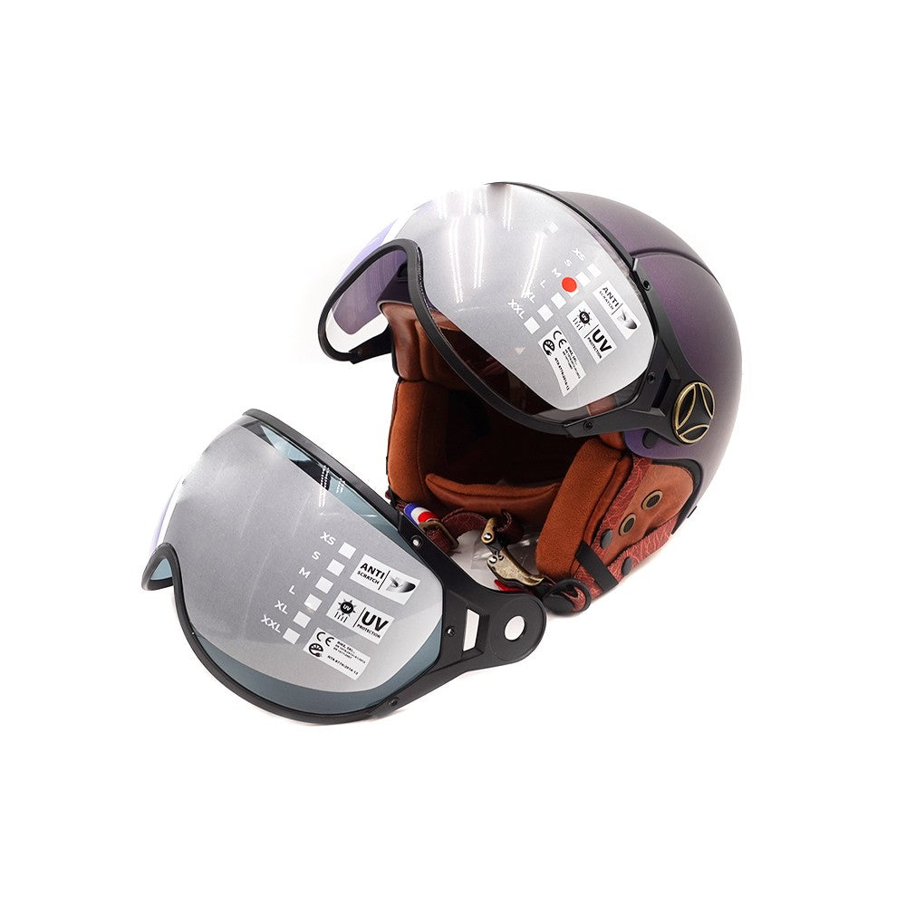 Chameleon matte blue JET helmet (sizes XS to XXL) - vue 2