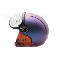 Chameleon matte blue JET helmet (sizes XS to XXL) - vue 7