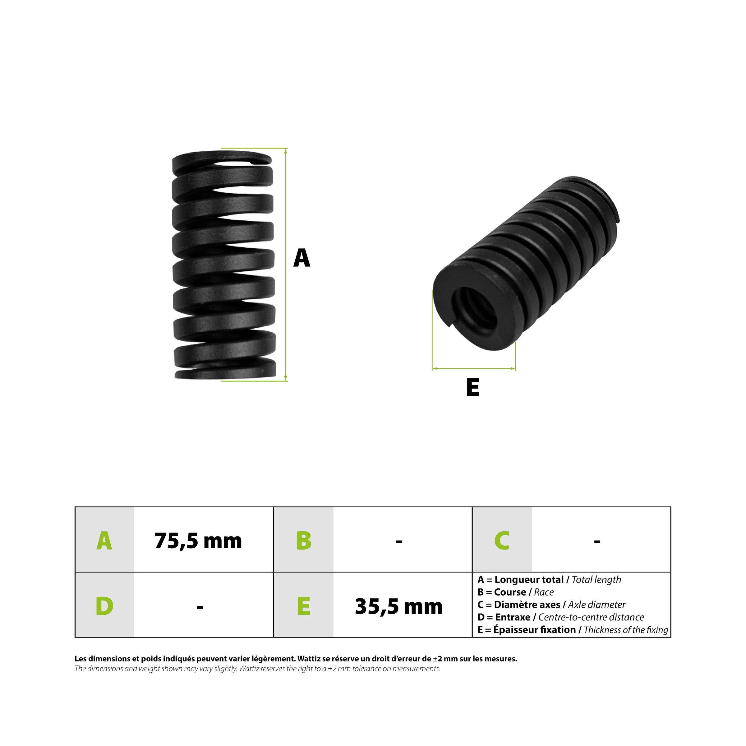 Front or rear shock absorber spring Vsett 8 Z8 Pro - vue 3