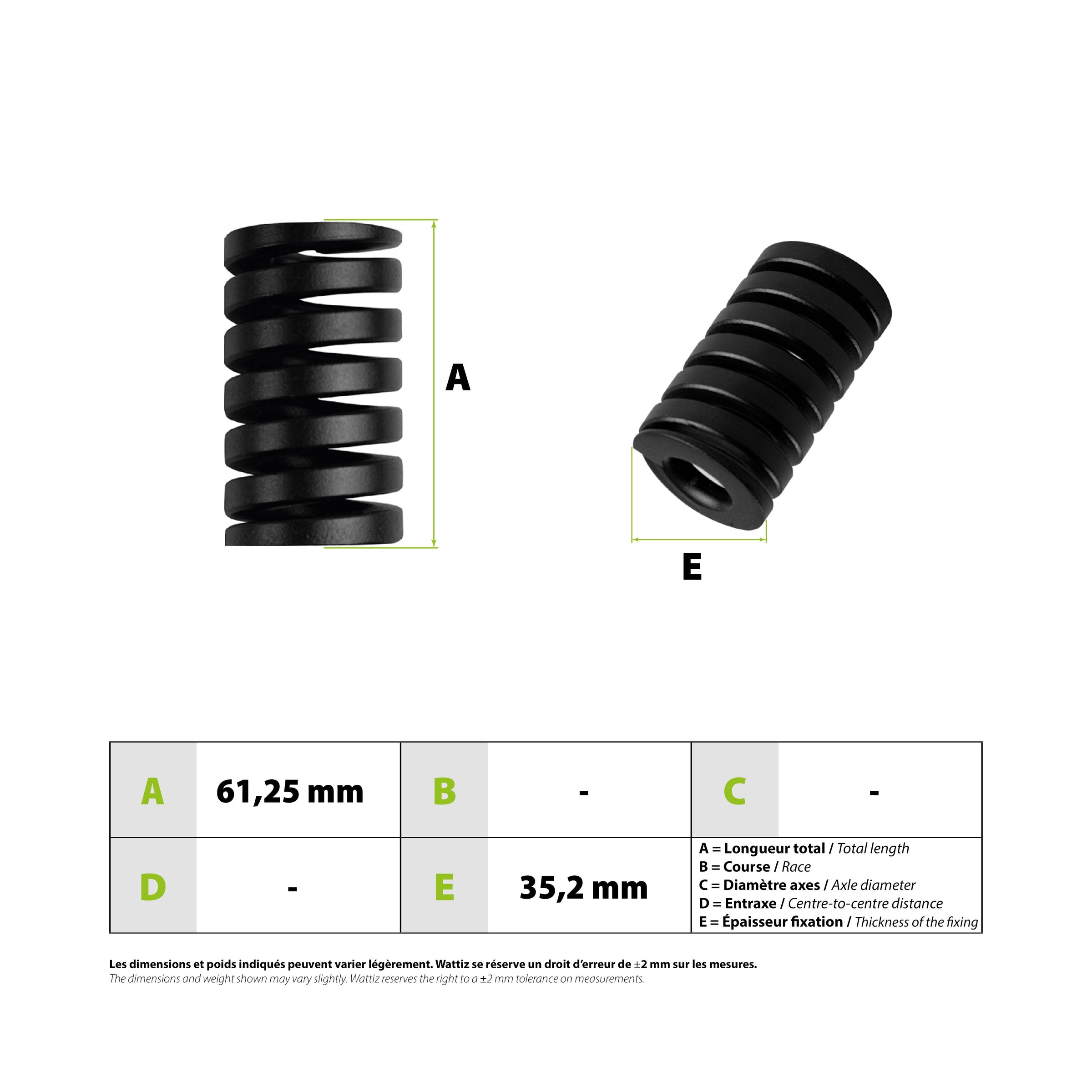 Rear shock absorber spring Vsett 9 - vue 3