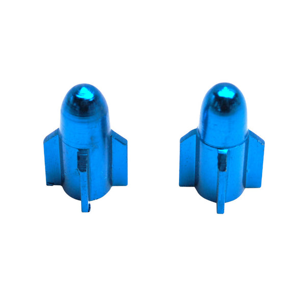 Bouchon De Valve Scoot-Cyclo Replay Vs Rocket Alu Bleu (Paire)