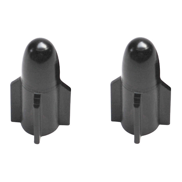 Bouchon De Valve Scoot-Cyclo Replay Vs Rocket Alu Noir (Paire)