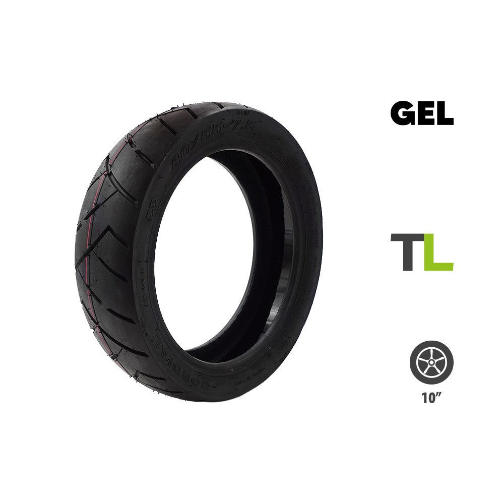 Pneu 80/55-7.5 avec gel anti crevaison en situation