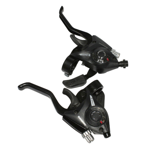 Levier-Manette VTT Patin P2R 3 X 7V. Noir Alu V-Brake Compatible Shimano (Paire)