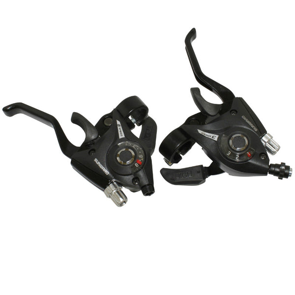 Levier-Manette VTT Patin P2R 3 X 8V. Noir Alu V-Brake Compatible Shimano (Paire)