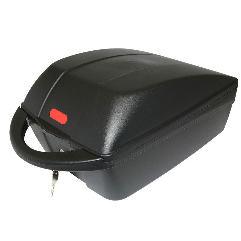 Top Case Vélo Polisport 11L Noir Sur Platine A Clé (L30,5 cm X L24,5 cm X H18,5 cm) - Poids Max 5 Kg