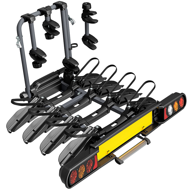 Porte Vélo Plateforme Peruzzo Pure Instinct Pour 4 Vélos Premium Inclinable Pliable (Maxi 60Kgs) Prise 13 Broches