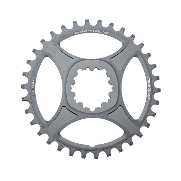Plateau VTT Direct Mount Pour Sram Xx1-X01-X1-X0-X9 Stronglight Ht3 Mono 34 dents Noir Alu 11V. Narrow Wide (Deport 6 mm